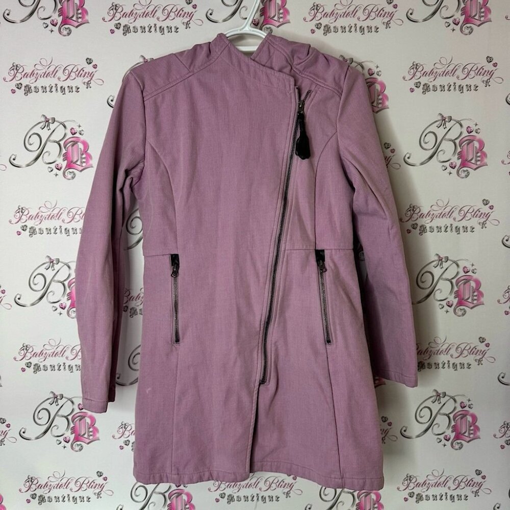 Mia Melon Jacket Coat Zip Up Lavender Warm Cozy Women's Purple Jacket